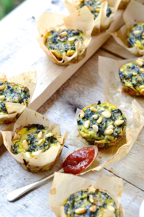 Cheesy Zucchini Muffins with Hidden Spinach