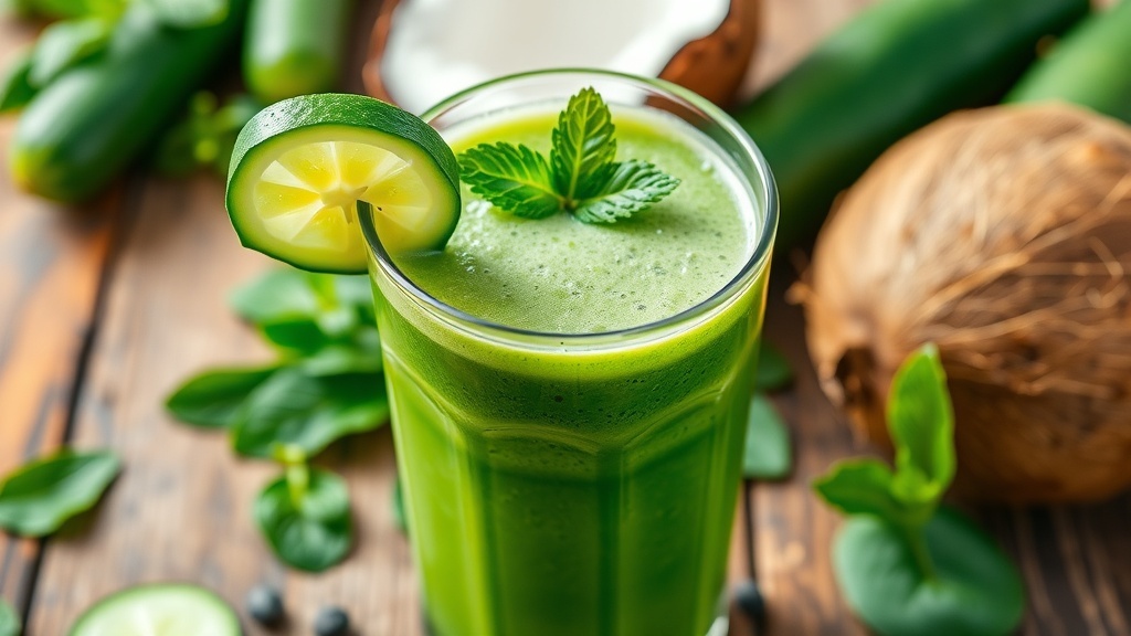 Hydrating Cucumber-Coconut Green Smoothie