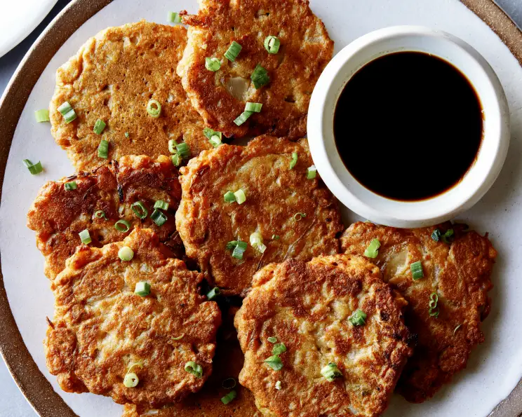 Mung Bean Pancakes with Fermented Tamarind Sauce