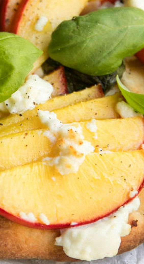 Grilled Peach & Goat Cheese Flatbread