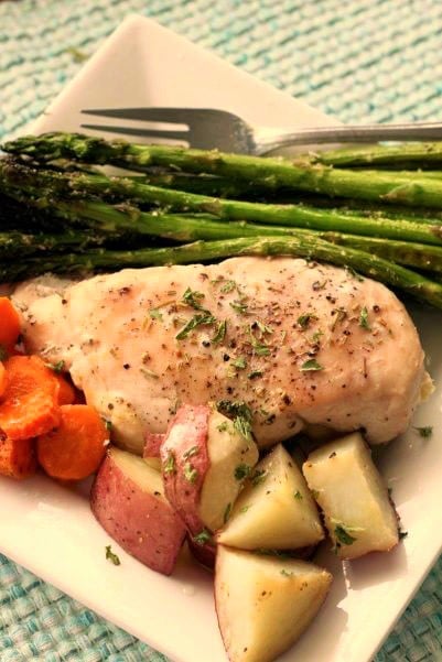 Sheet-Pan Chicken & Root Veggies with Rosemary