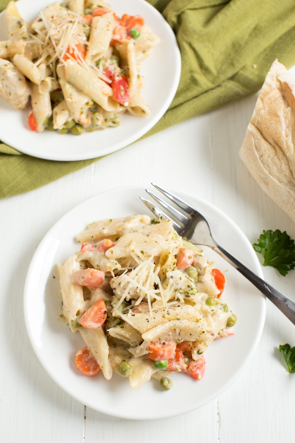 One-Pot Creamy Chicken & Vegetable Pasta Bake