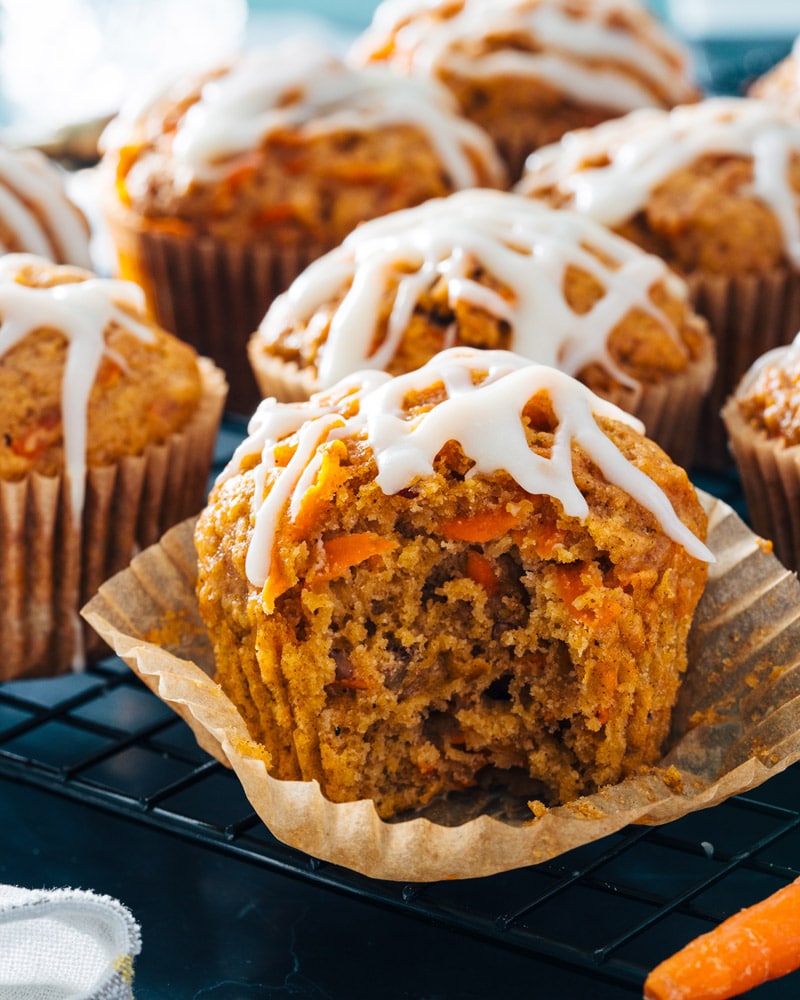 Maple-Glazed Carrot Cake Muffins