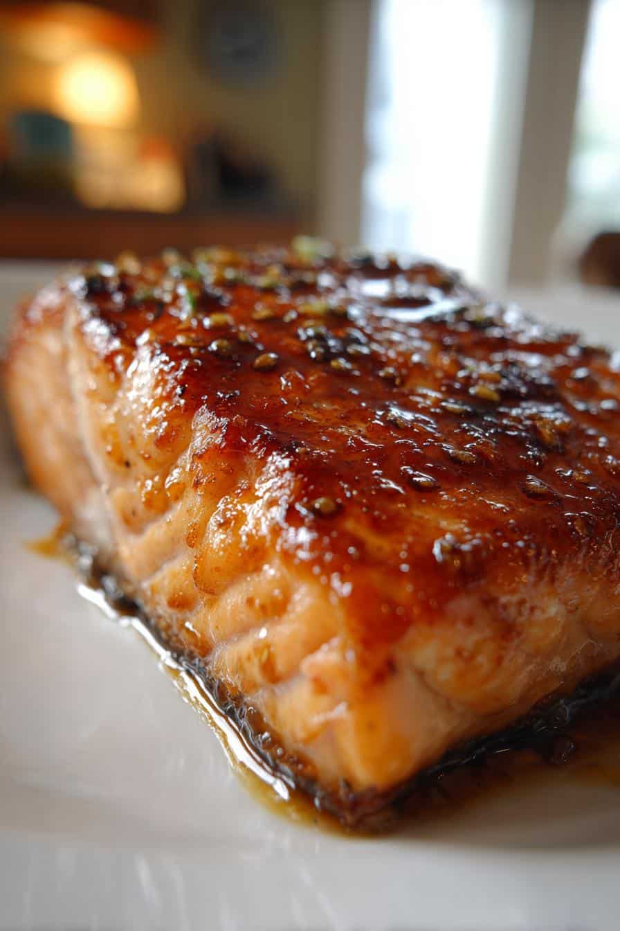 Ginger-Soy Glazed Salmon with Snap Peas and Sesame Rice