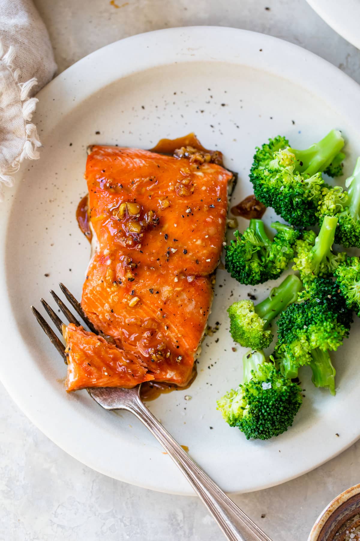 Spiced Maple-Glazed Salmon with Honeyed Broccoli
