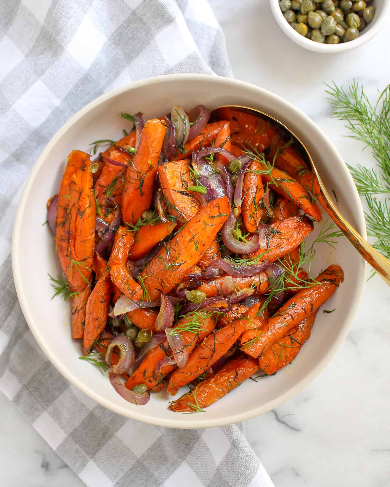 Crispy Roasted Carrots with Dill and Lemon