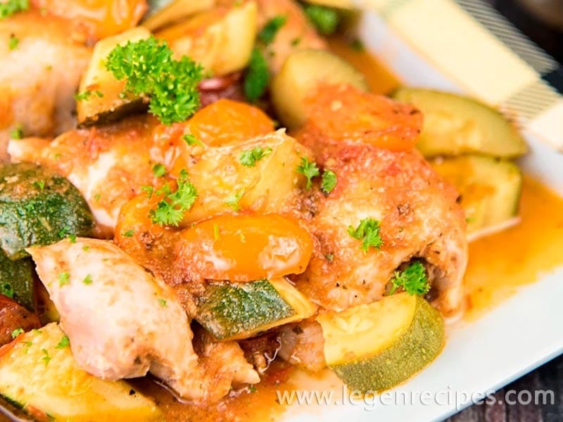 Mexican-Style Baked Chicken with Tomato-Raisin Sauce