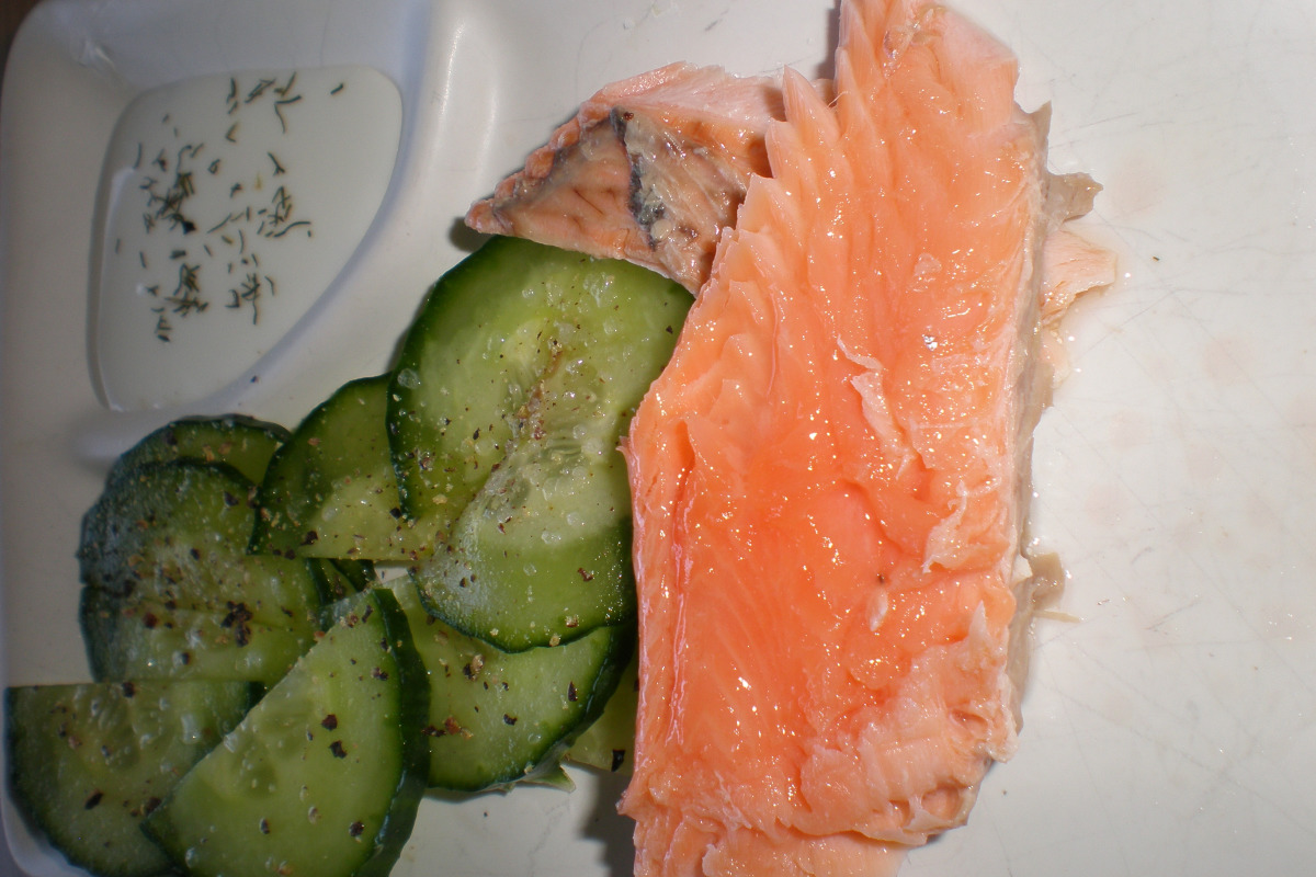 Turmeric-Spiced Salmon with Lemon-Dill Cucumber Salad