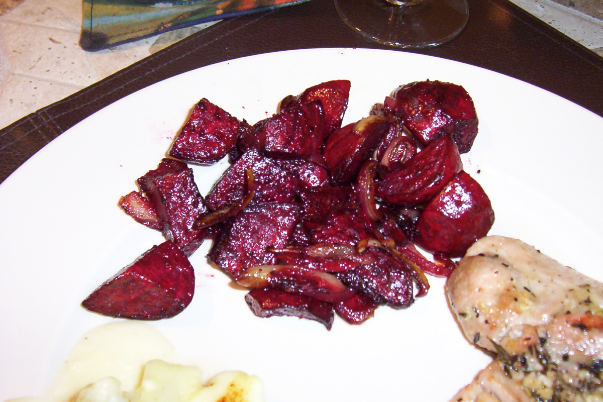 Roasted Beets with Aperol Reduction