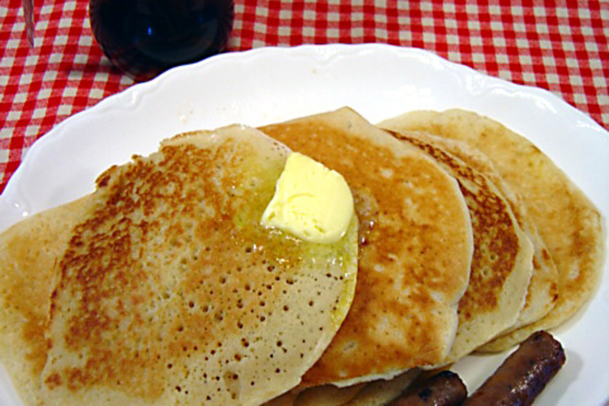 Authentic Sourdough Pancakes with Honey-Lemon Glaze