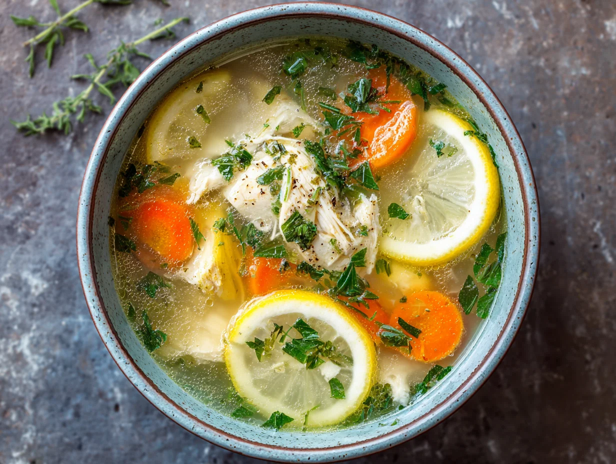 Lemon Herb Low-Calorie Soup