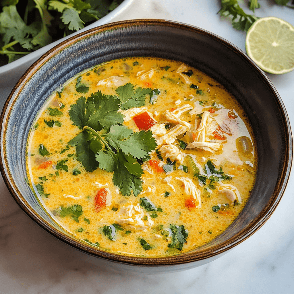Creamy Coconut-Cilantro Chicken Soup