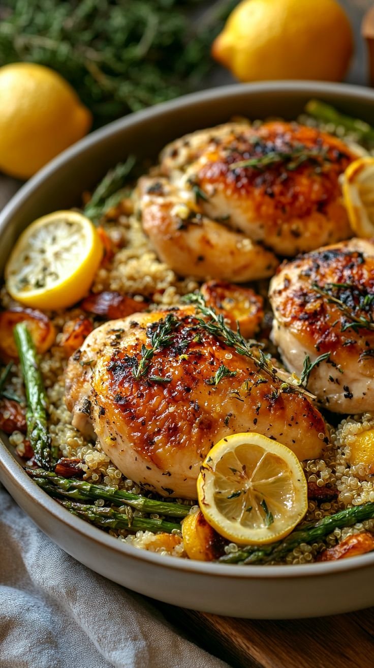 Mediterranean Lemon-Herb Chicken with Roasted Root Veggies