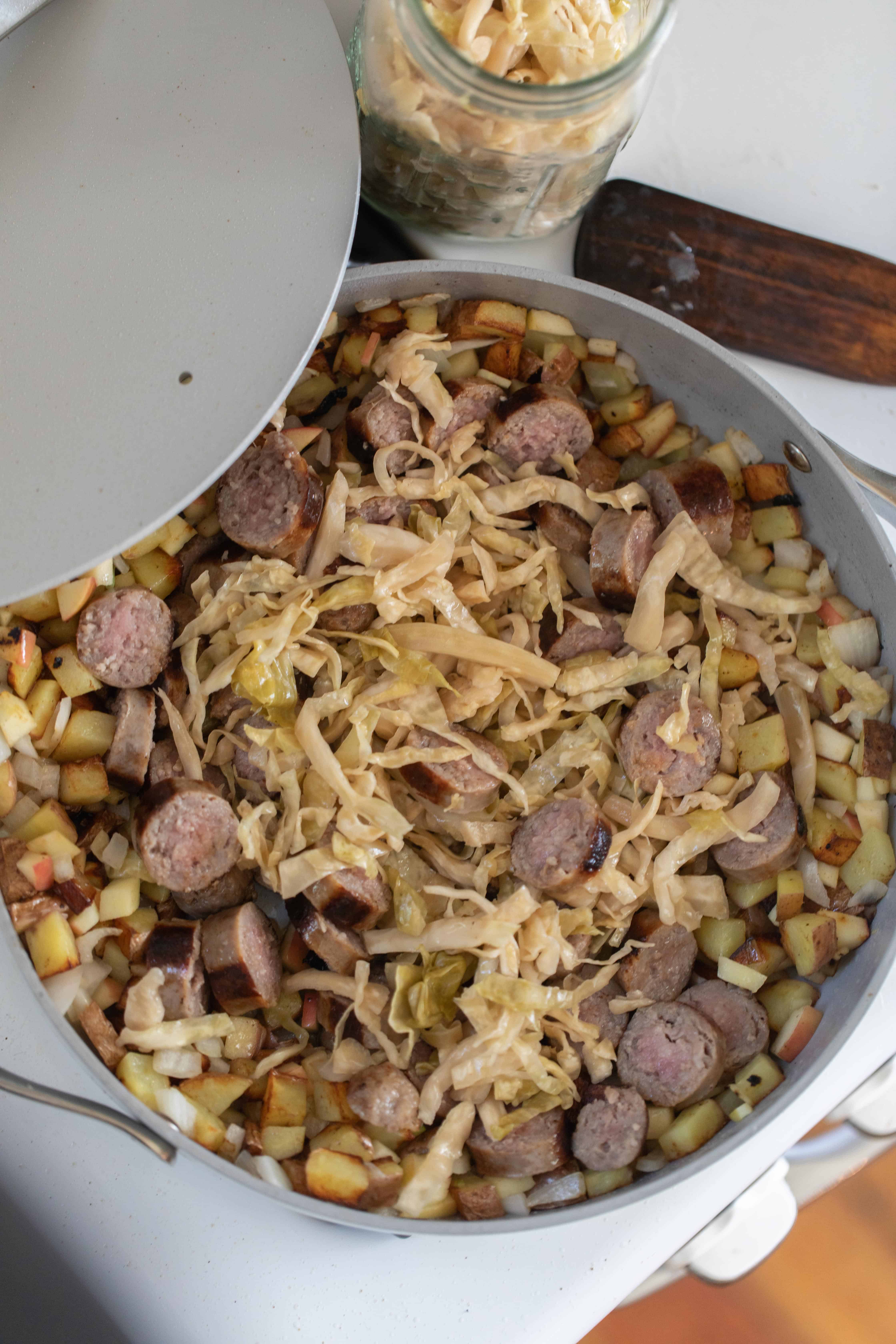 Wurstfest Sausage & Sauerkraut Skillet
