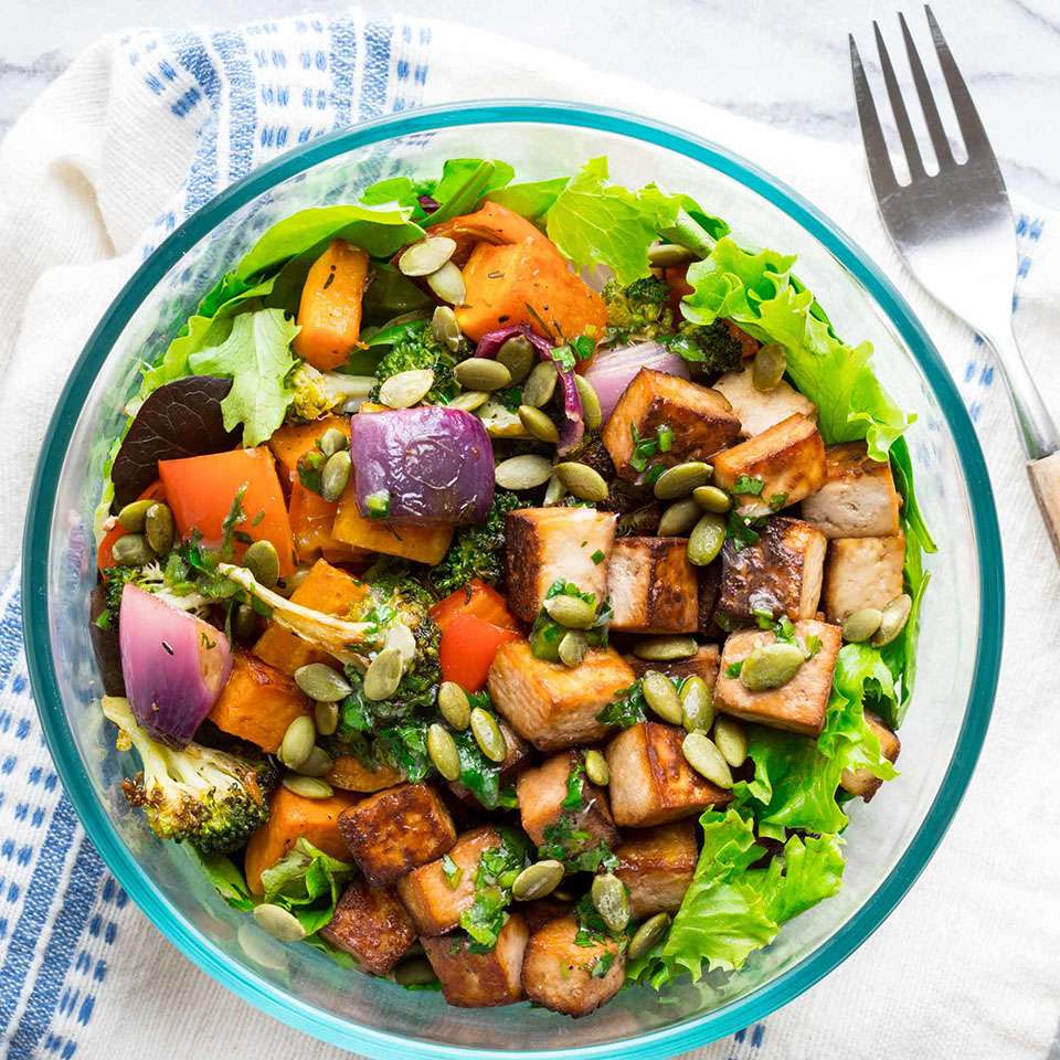 Thai Basil and Tofu Salad with Mexican Lime and Avocado