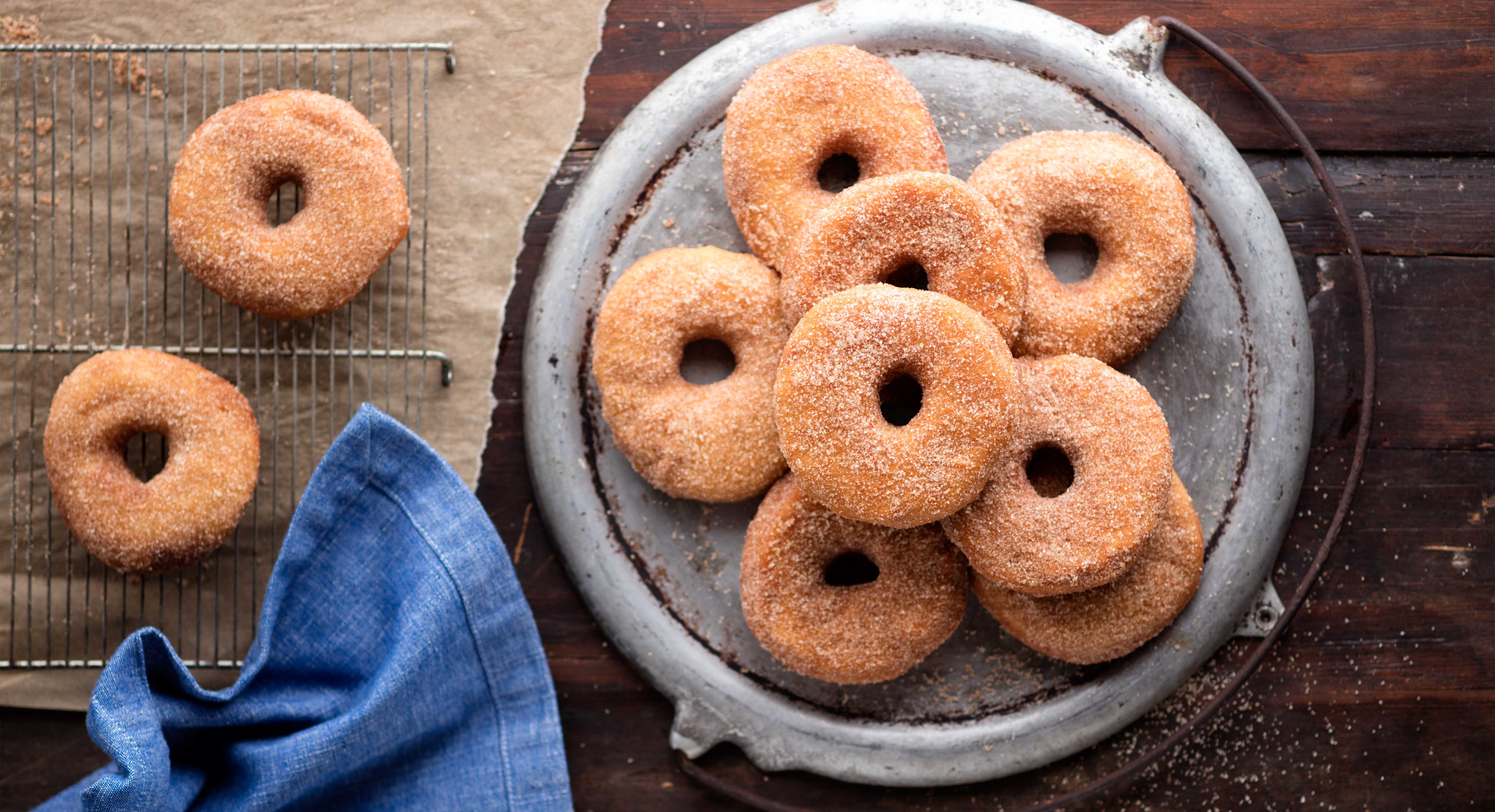 Johnson's Honey-Drizzled Doughnuts with Cinnamon Sugar