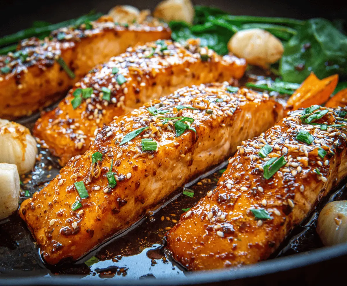 Half-Sugar Maple Glazed Salmon with Herbed Quinoa