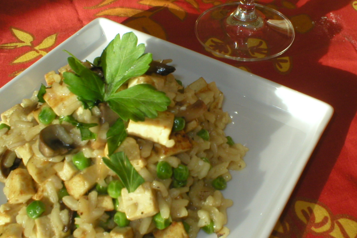 Miso-Infused Mushroom & Tofu Risotto