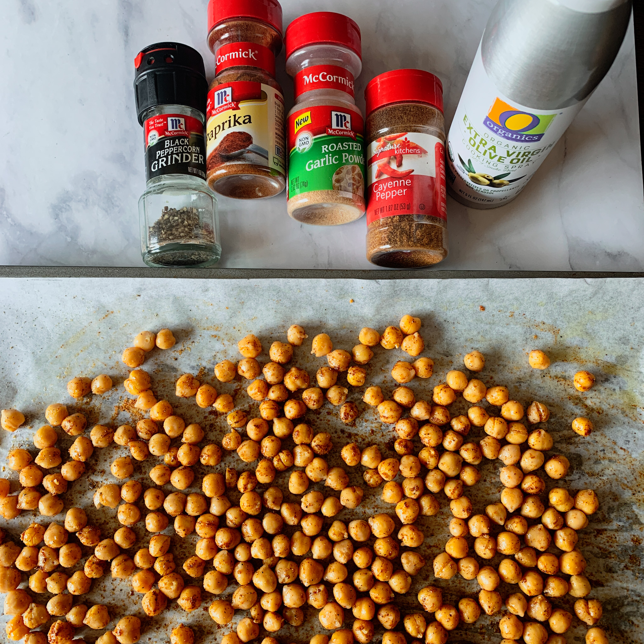 Crispy Lemon-Herb Roasted Chickpeas with Smoky Paprika