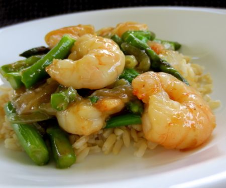 Skin-Glow Shrimp and Asparagus Stir-Fry