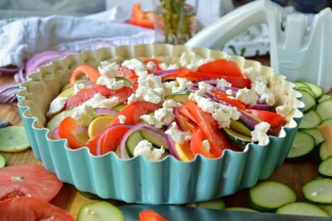 Lemon-Dill Spring Vegetable Tart with Herb Crust