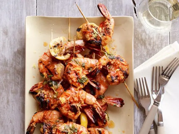 Quick Spicy Shrimp Skewers with Lime-Cilantro Glaze
