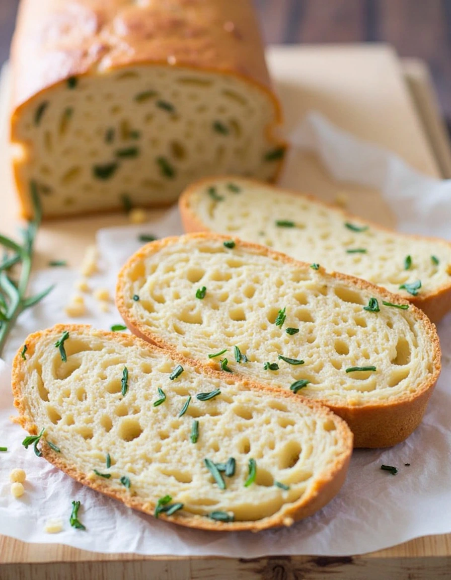Slow-Roasted Herb-Garlic Bread with Rosemary
