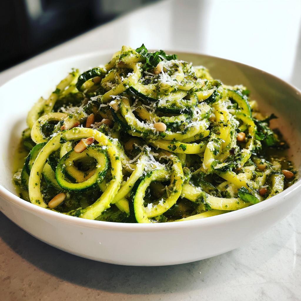 Zucchini Noodles with Herb Pesto