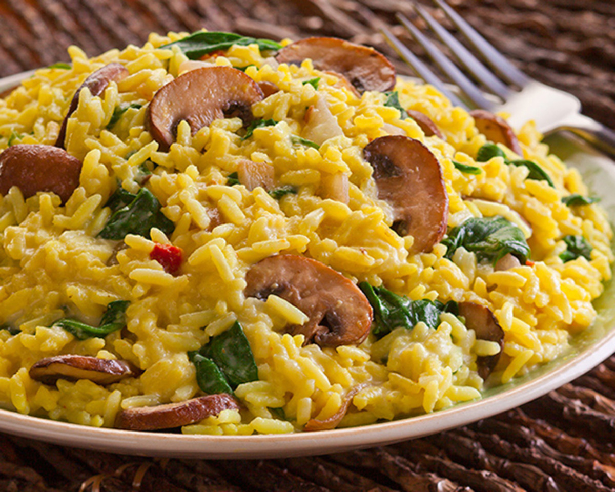 True-Seasoned Mushroom & Spinach Risotto