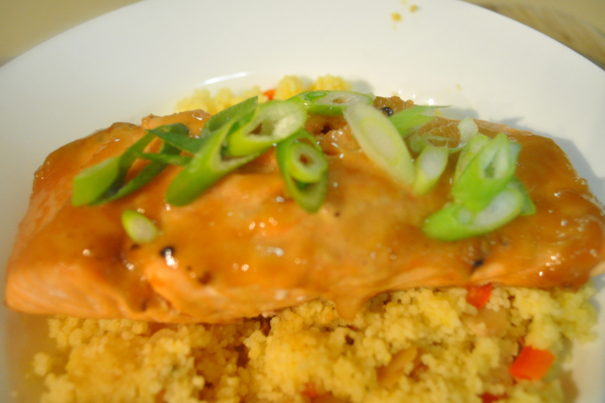 Pan-Seared Salmon with Ginger-Soy Glaze