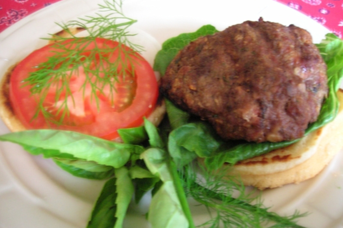 Authentic Field-Ready Beef Burger with Hand-Stitched Herb Crust