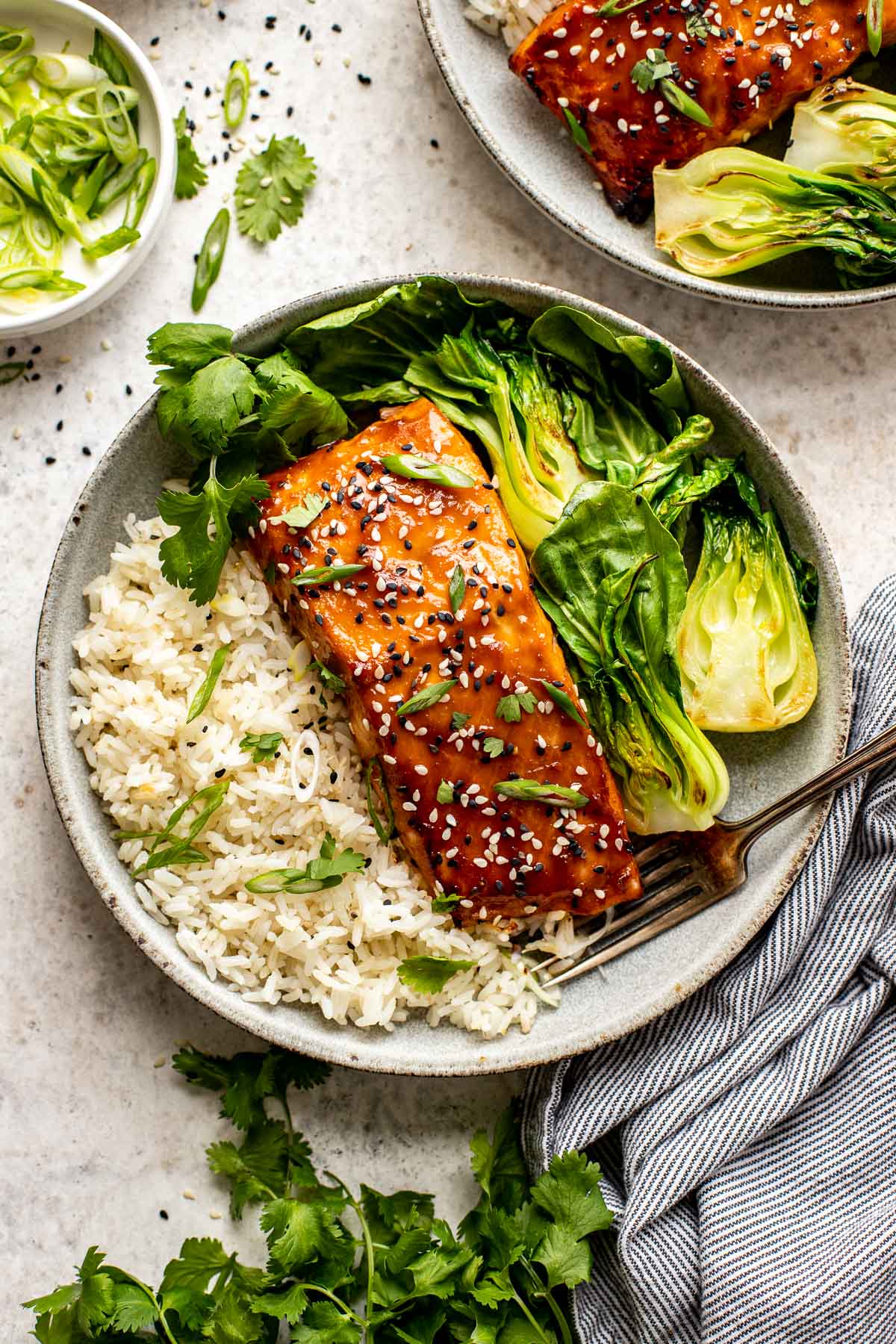 Spicy Miso-Glazed Salmon with Ginger Scallions