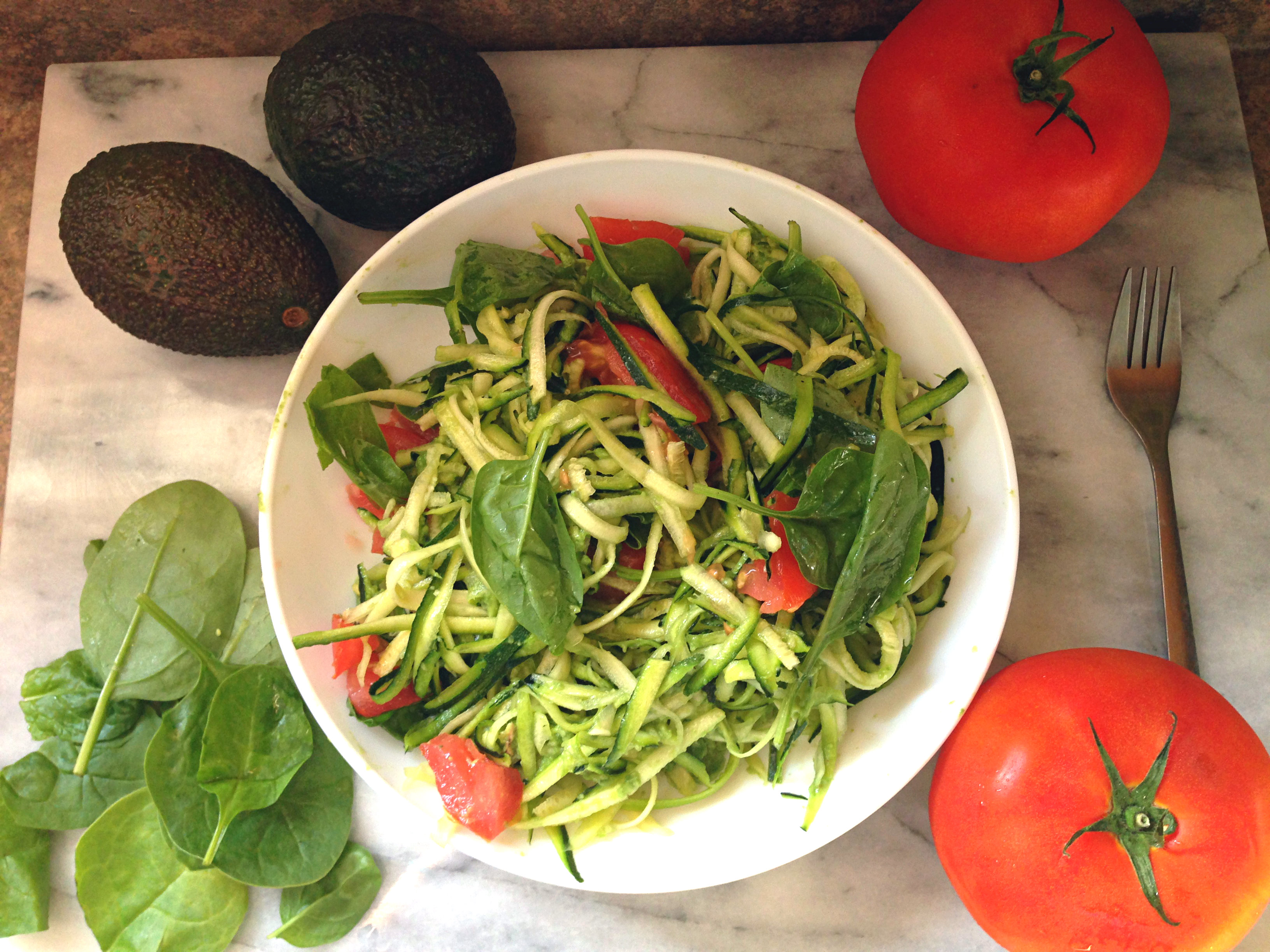 Dollar-Bill Zucchini Noodles