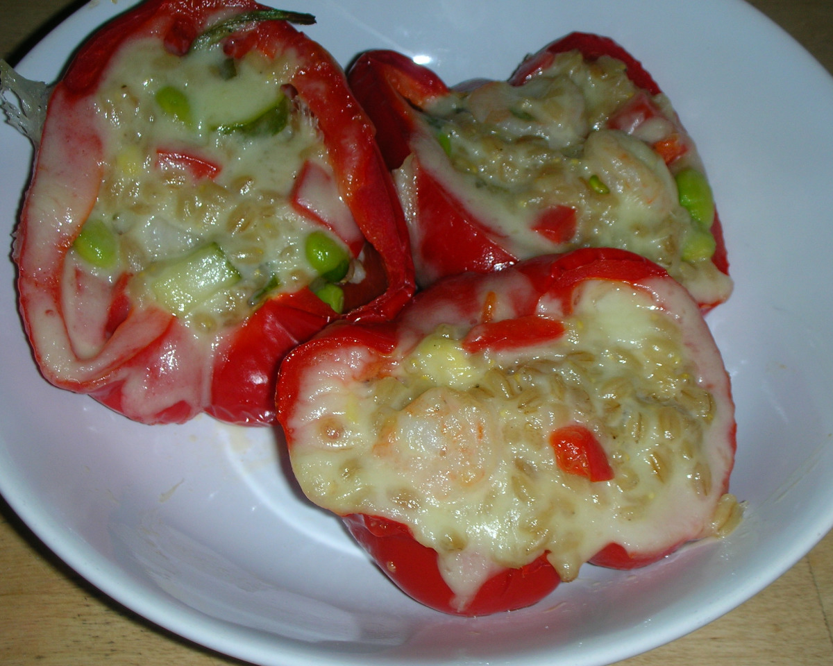 Dollar Bill Stuffed Bell Peppers
