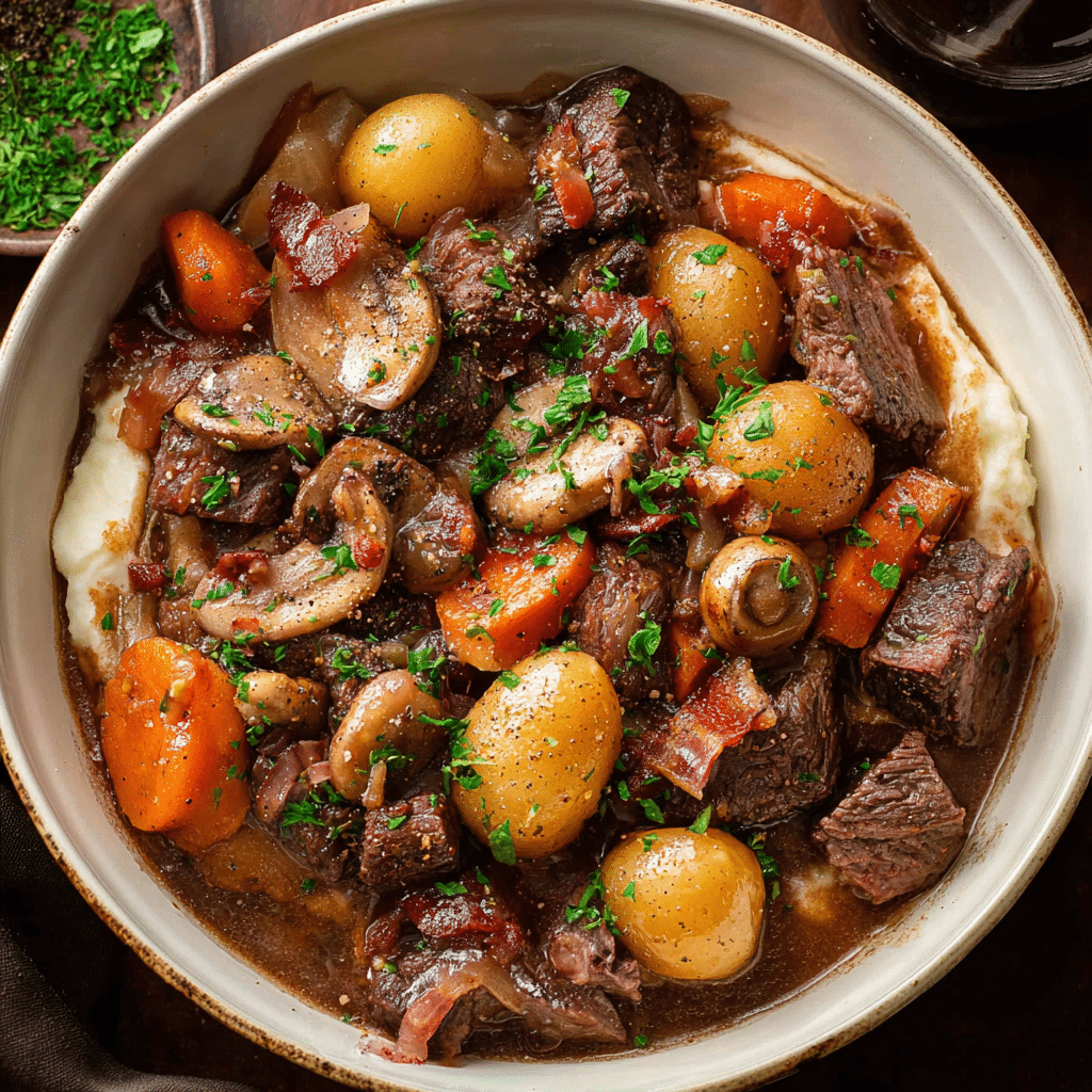 True to the Core Slow-Cooked Beef Bourguignon