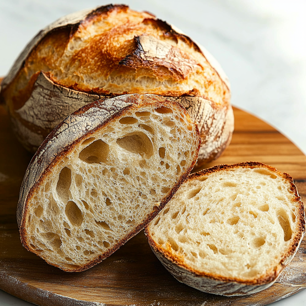 Genuine Sourdough Bread with Crusty Crust