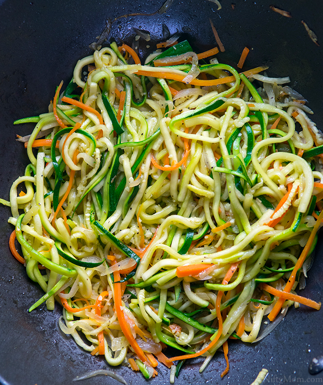 Skin-Clearing Zucchini Noodle Shrimp Stir-Fry