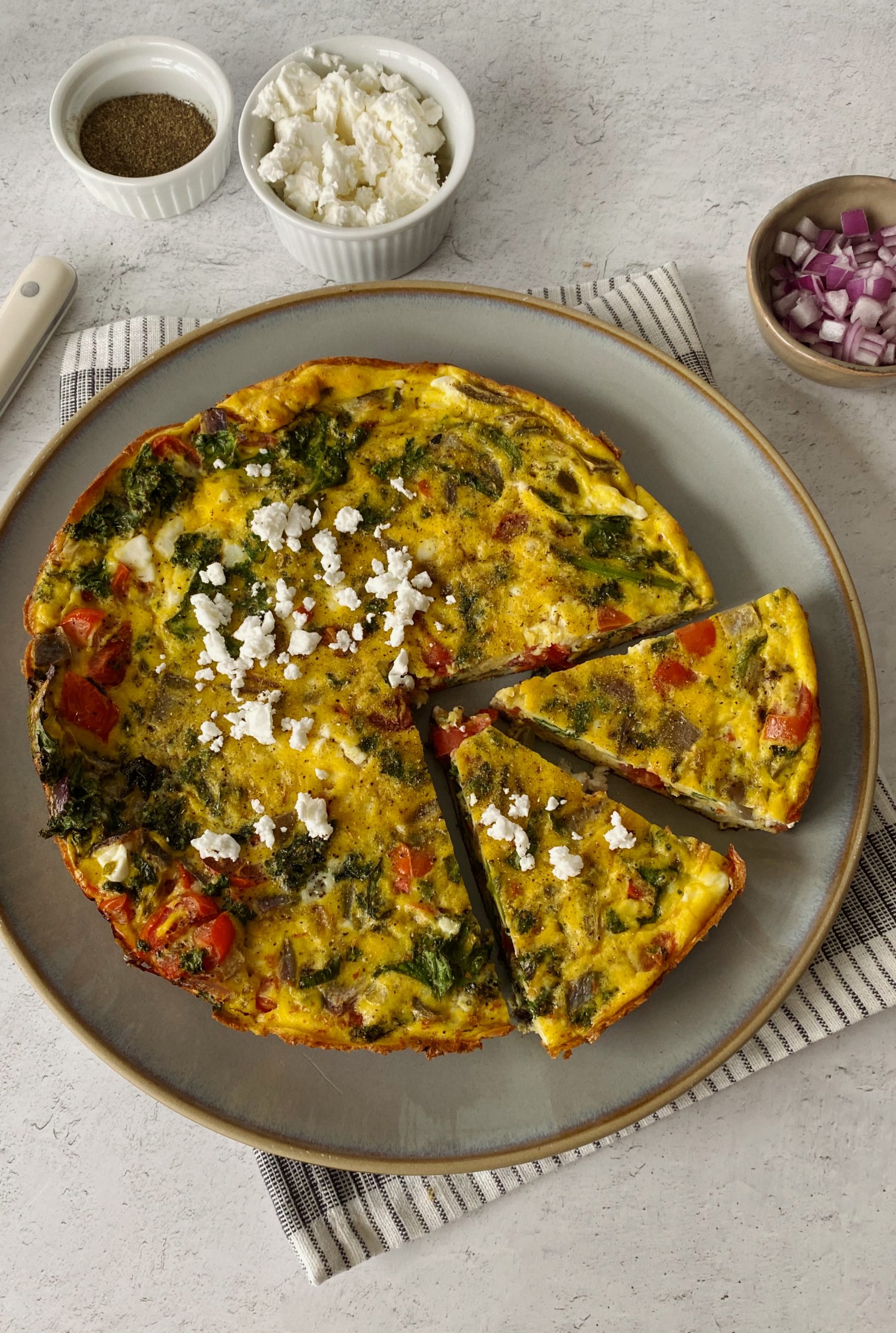 Mediterranean Veggie & Feta Frittata