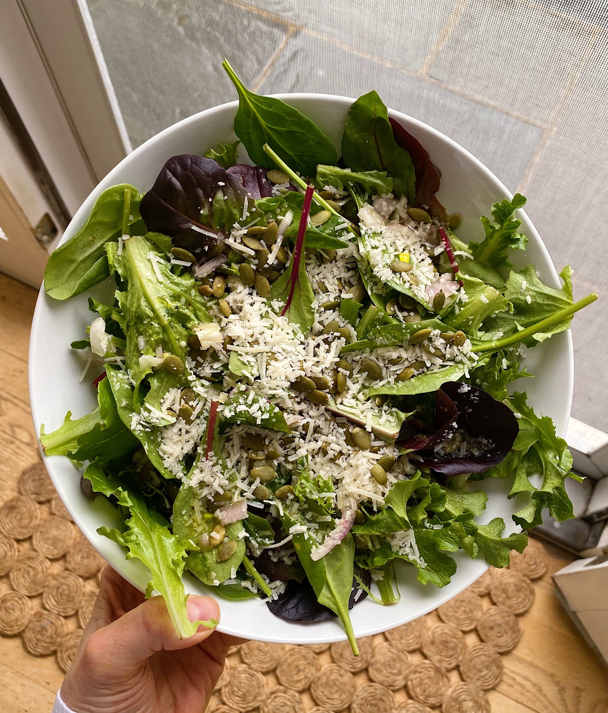 Simple Green Salad with Lemon-Olive Oil Dressing