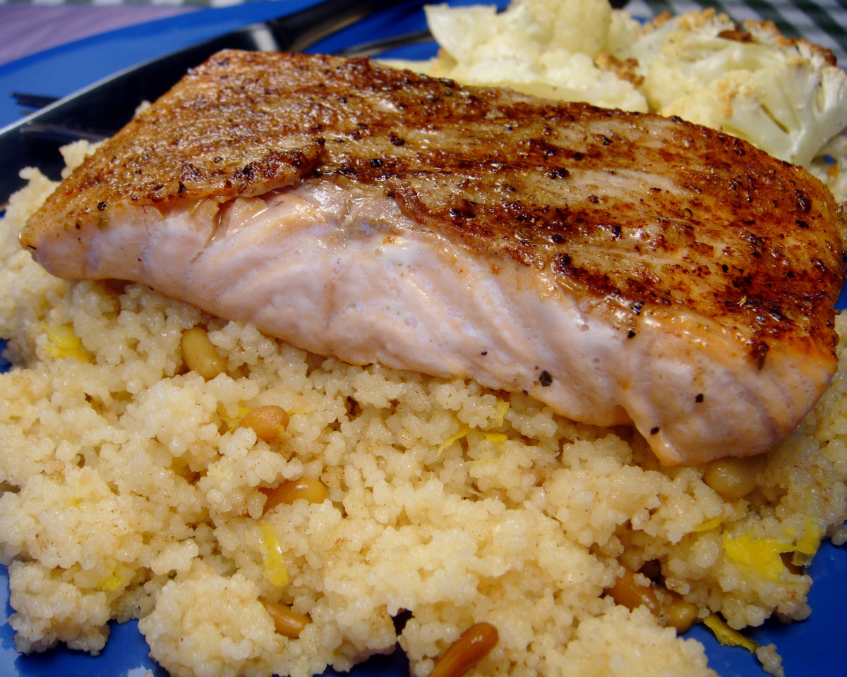 Lemon-Herb Grilled Salmon with Couscous