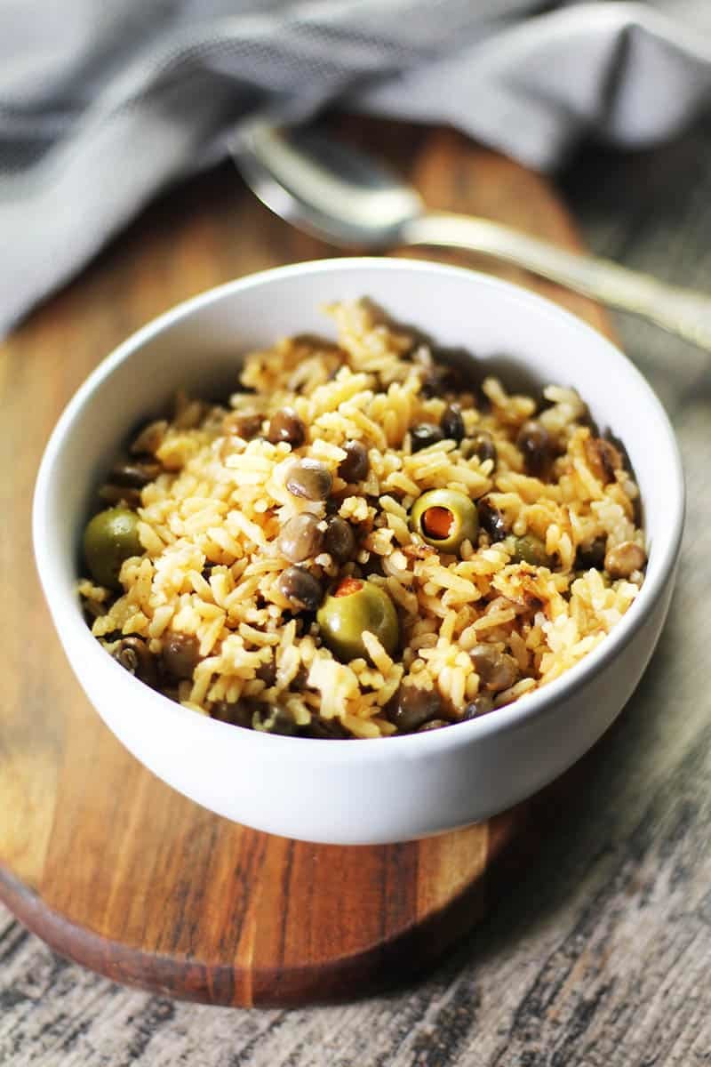 Arroz con Gandules: Traditional Puerto Rican Rice & Pigeon Peas