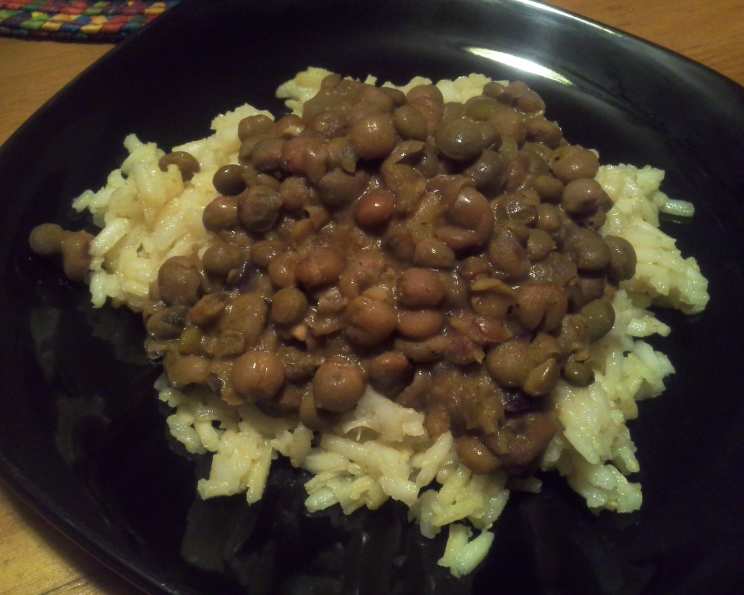 Gandules & Pork Stew with Coconut Milk