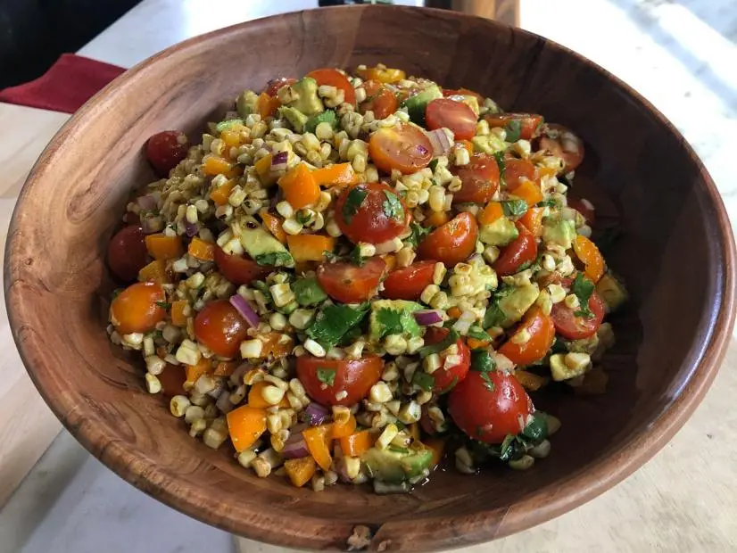 Grilled Corn & Pepper Salad with Citrus Vinaigrette