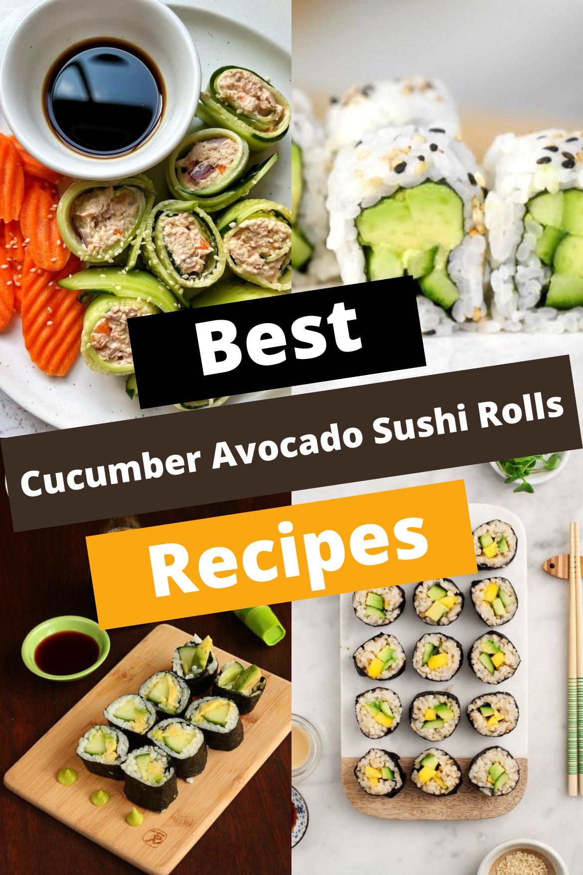 Silly Sushi Bites with Avocado Cucumber Rolls