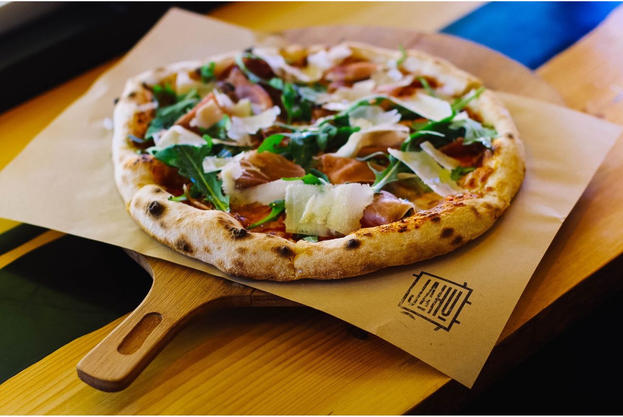 Real Stone-Baked Pizza with Charred Veggies