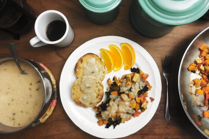 Ashwagandha-Sweet Potato Hash with Greens
