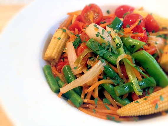 Best-Sautéed Rainbow Vegetables with Garlic