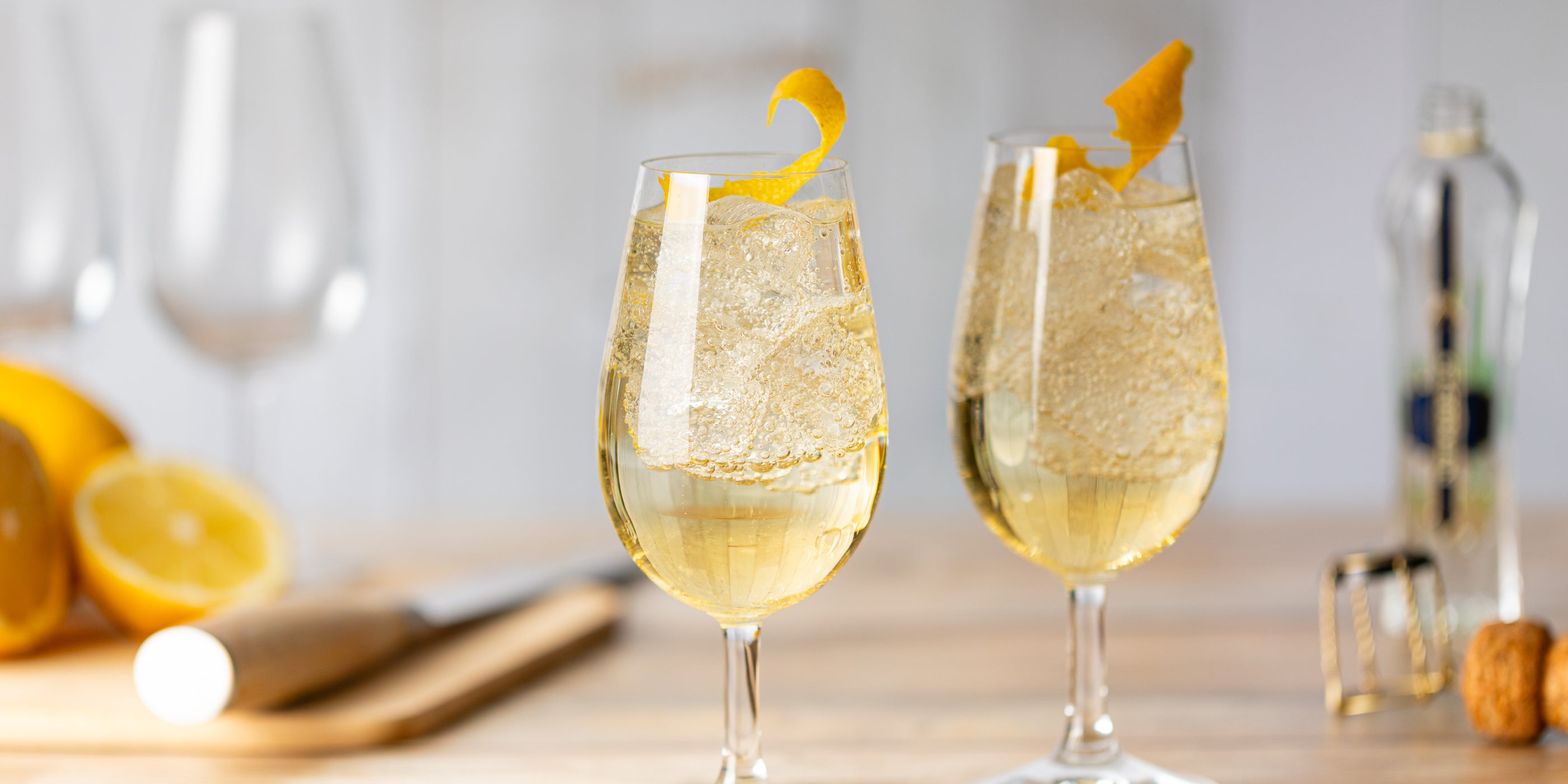 Golden Hour Elderflower Spritz