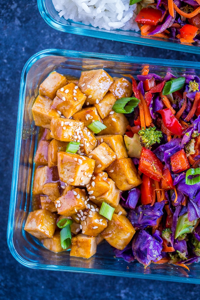 Sesame-Ginger Baked Tofu Bowls