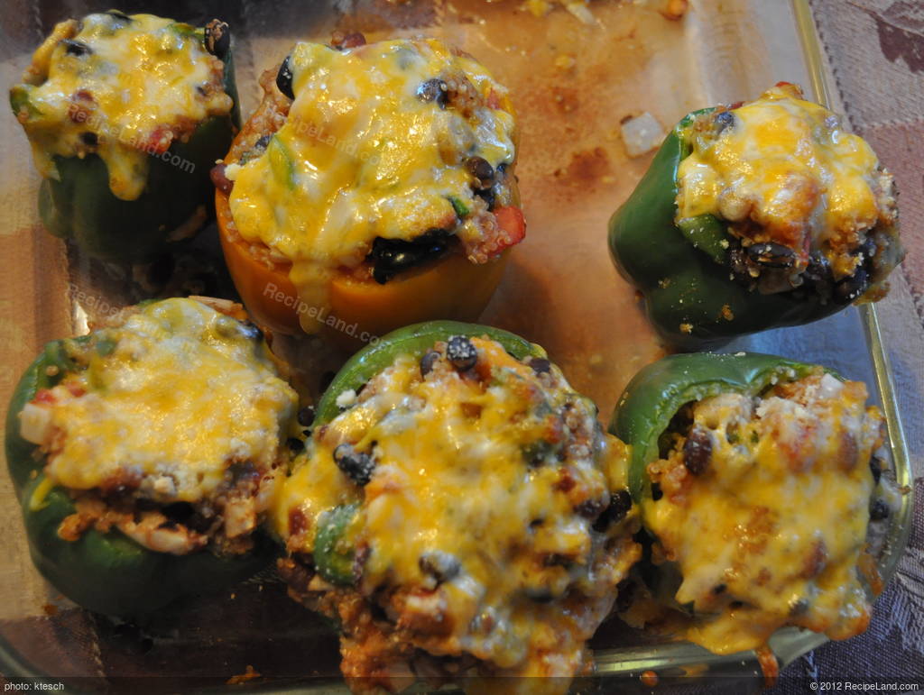 City Floral Stuffed Bell Peppers with Quinoa & Tomato